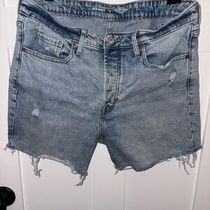 Old Navy Women's Distressed Light Blue Jean Shorts